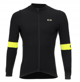 CYKLISTICKÝ DRES - OAKLEY THERMAL JERSEY BLACKOUT / HI-VIS YELLOW - 412651-05W-L