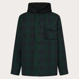 PÁNSKÁ BUNDA - OAKLEY BEAR COZY HOODED JACKET- BLACK/GREEN CHECK FOA404860-9F2-XL